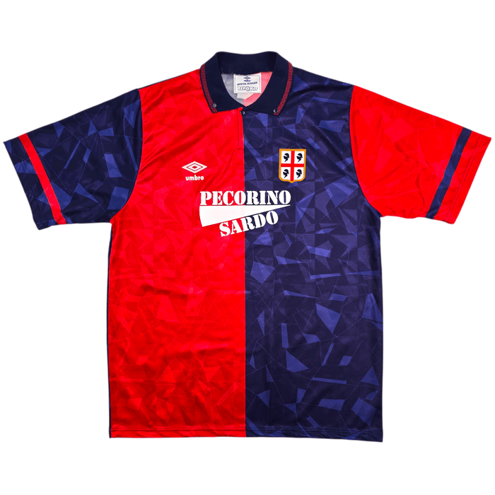 1992/93 Cagliari Home Football Shirt (XL) Umbro - Football Finery - FF304051