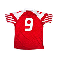 1992/93 Denmark Home Football Shirt (M) Hummel #9 (Povlsen) Official Re - Issue - Football Finery - FF203377