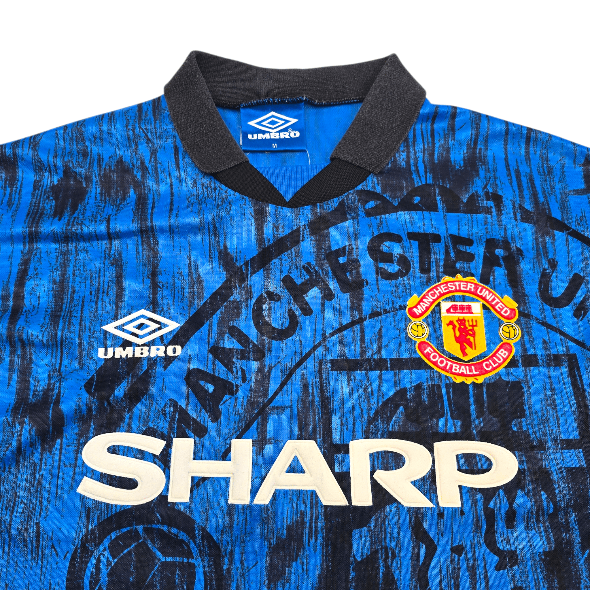 1992/93 Manchester United Away Football Shirt (M) Umbro – Football
