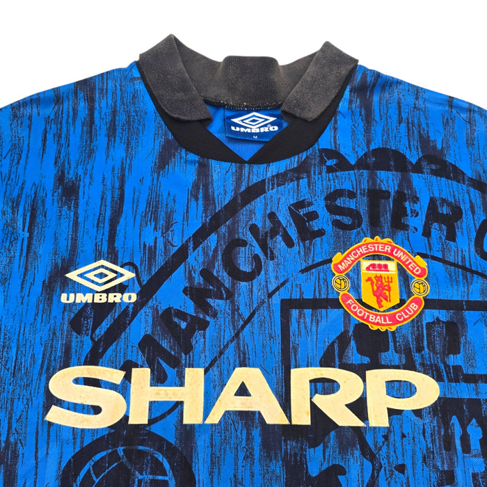 1992/93 Manchester United Away Football Shirt (M) Umbro - Football Finery - FF307037