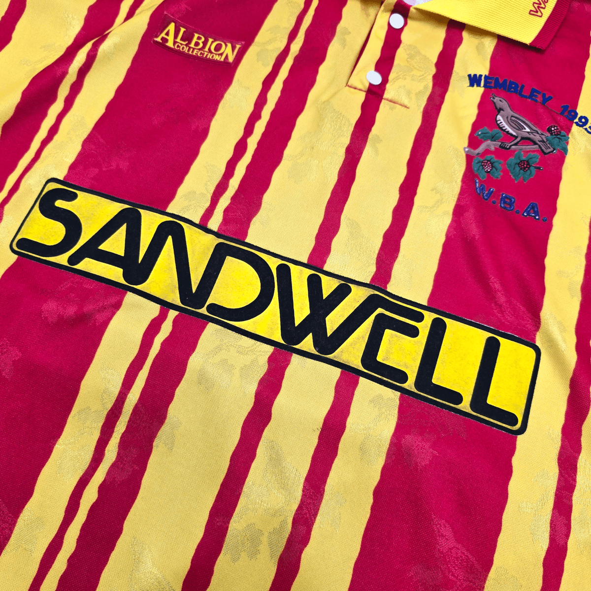 1992/93 West Bromwich Albion Away Football Shirt (L) Albion Collection - Football Finery - FF304213