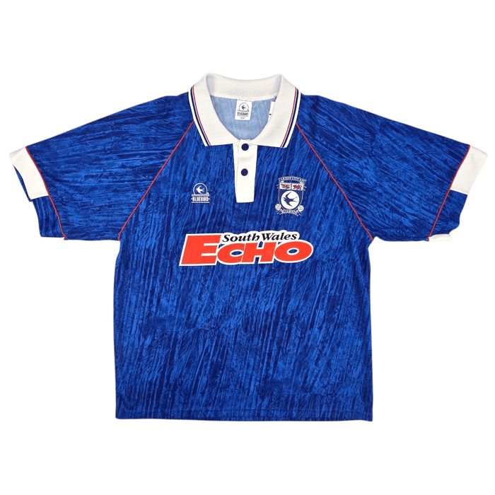 1992/94 Cardiff City Home Football Shirt (L) Bluebird - Football Finery - FF301323