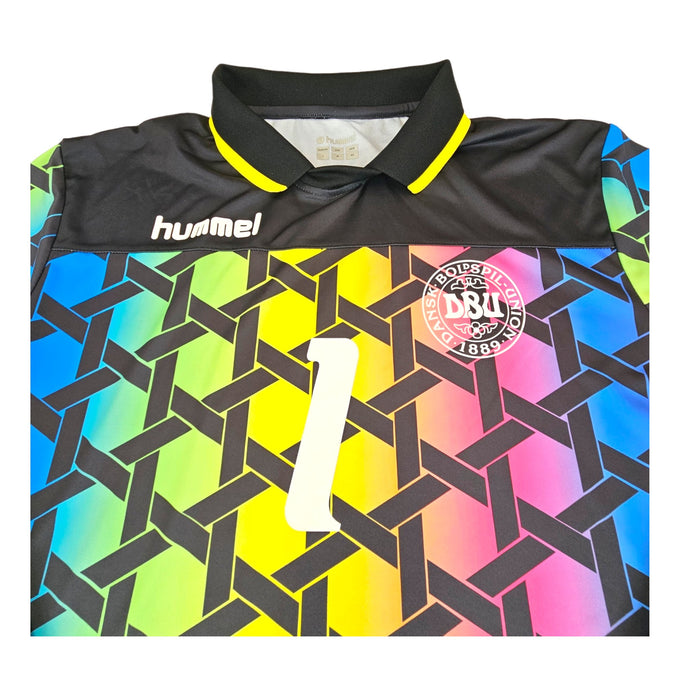 1992/94 Denmark Goal Keeper Football Shirt (L) Hummel (Re-Issue) #1 (Schmeichel) - Football Finery - FF203371