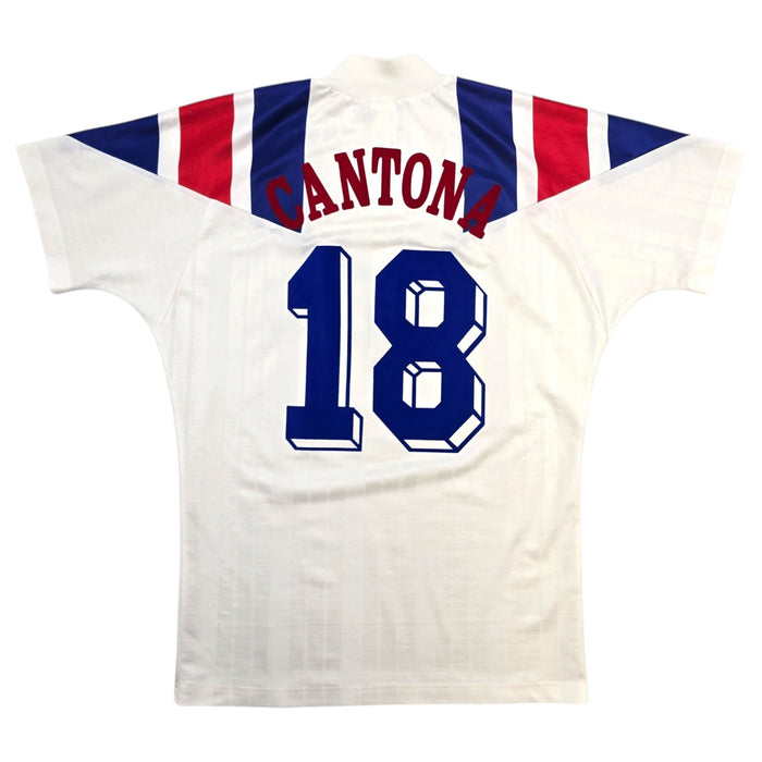 1992/94 France Away Football Shirt (S) Adidas 18 Cantona - Football Finery - FF307648