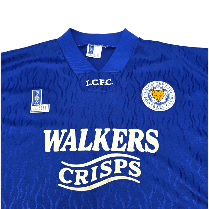 1992/94 Leicester City Home Football Shirt (XL) Fox Leisure - Football Finery - FF301943
