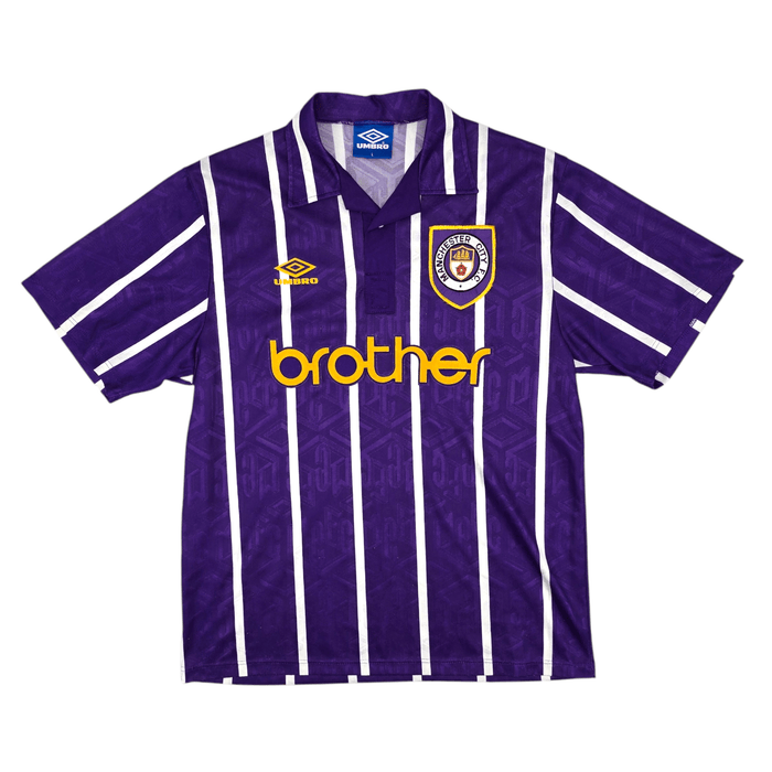 1992/94 Manchester City Away Football Shirt (L) Umbro - Football Finery - FF300175