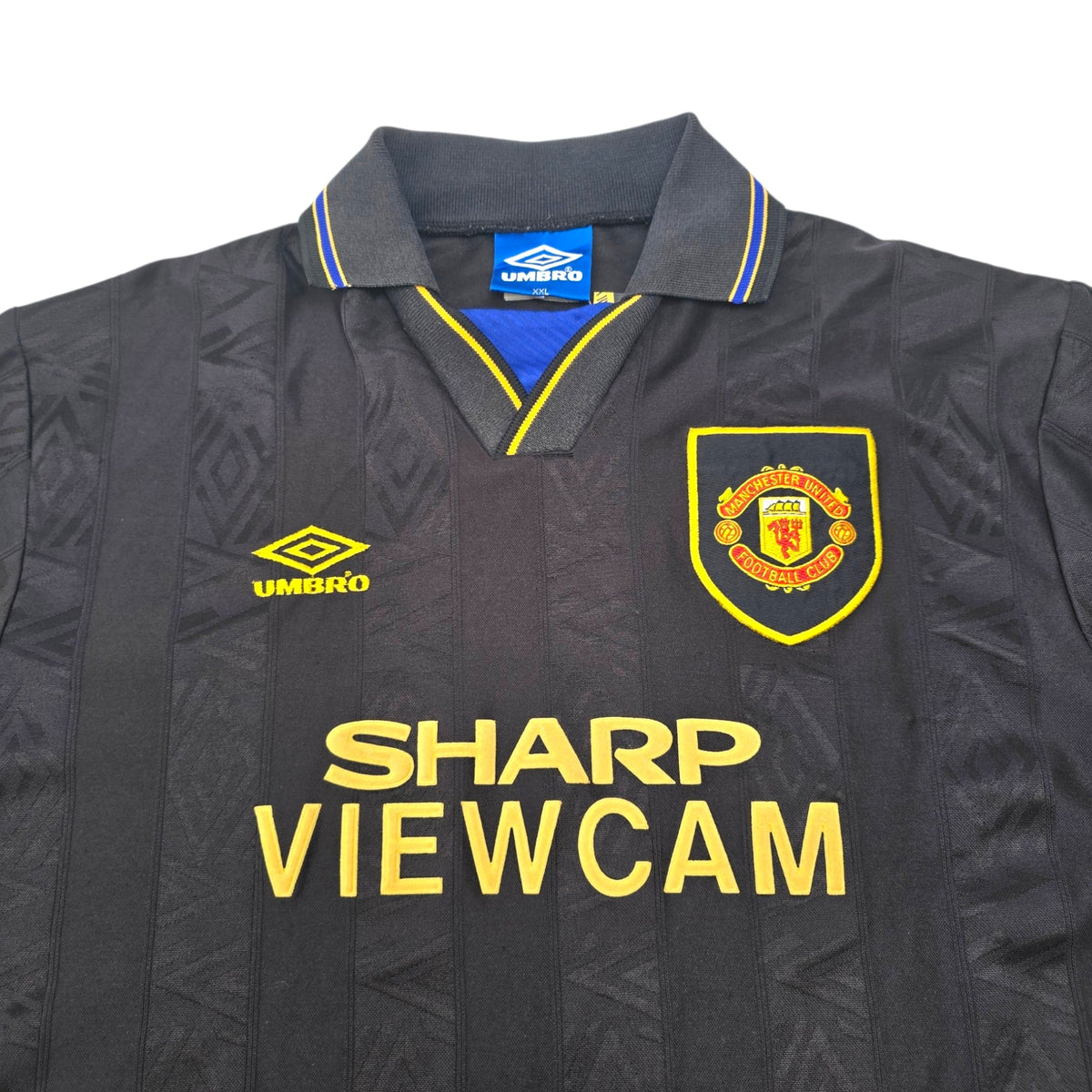 1992/94 Manchester United Away Football Shirt (2XL) Umbro 7 Cantona - Football Finery - FF306319A