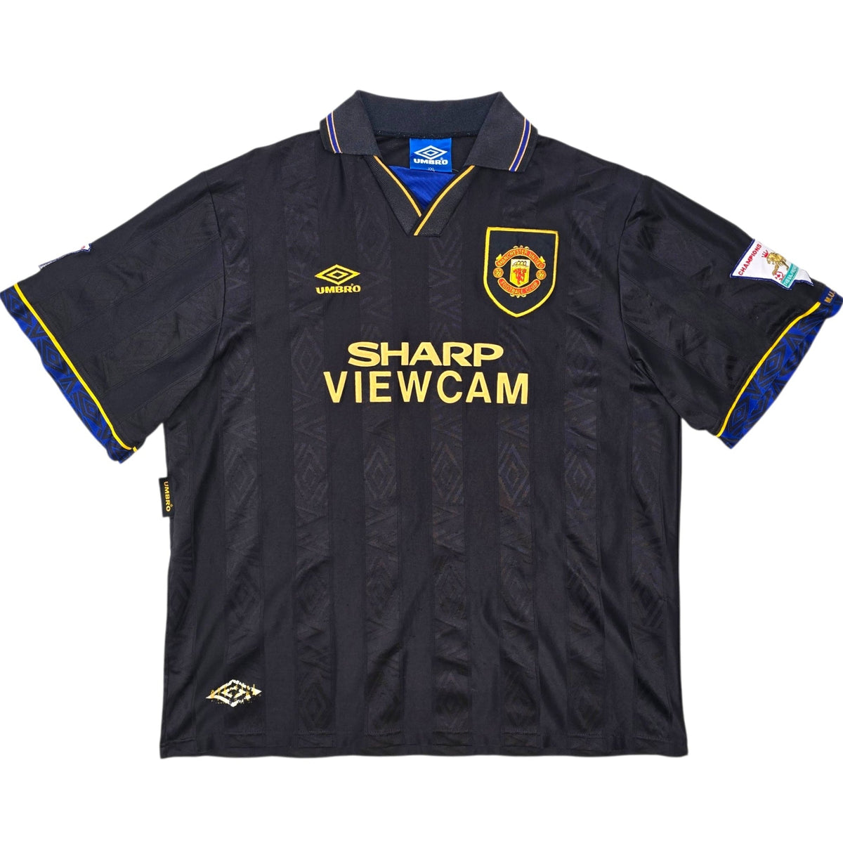 1992/94 Manchester United Away Football Shirt (2XL) Umbro 7 Cantona - Football Finery - FF306319A