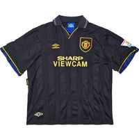 1992/94 Manchester United Away Football Shirt (2XL) Umbro 7 Cantona - Football Finery - FF306319A
