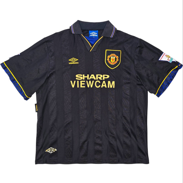 1992/94 Manchester United Away Football Shirt (2XL) Umbro 7 Cantona - Football Finery - FF306319A