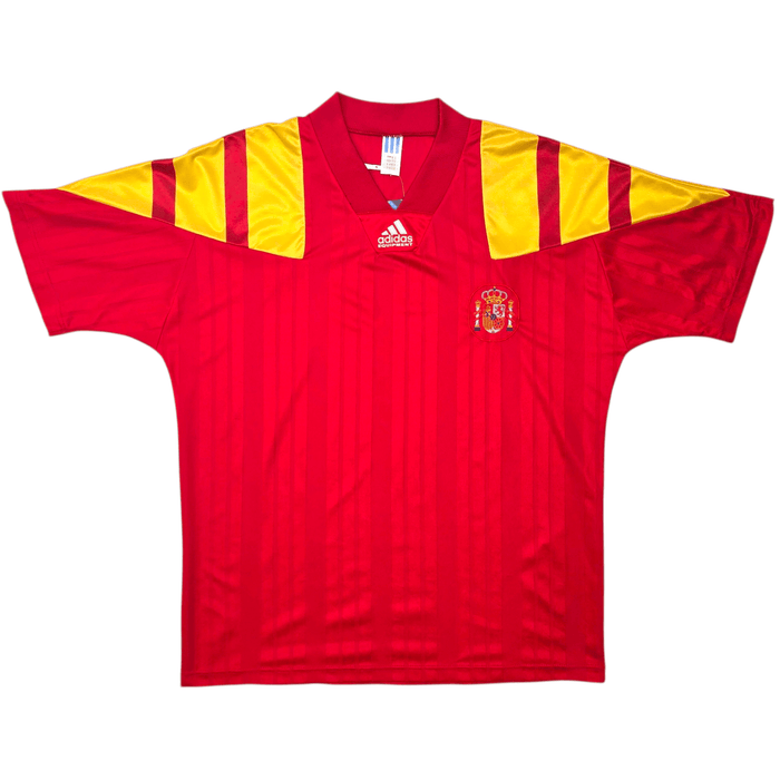 1992/94 Spain Home Football Shirt (L) Adidas - Football Finery - FF304402