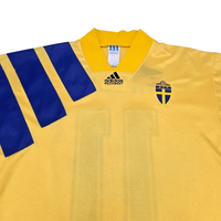1992/94 Sweden Home Football Shirt (M) Adidas 11 Brolin - Football Finery - FF303264