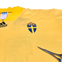 1992/94 Sweden Home Football Shirt (M) Adidas 11 Brolin - Football Finery - FF303264