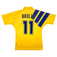 1992/94 Sweden Home Football Shirt (M) Adidas 11 Brolin - Football Finery - FF303264