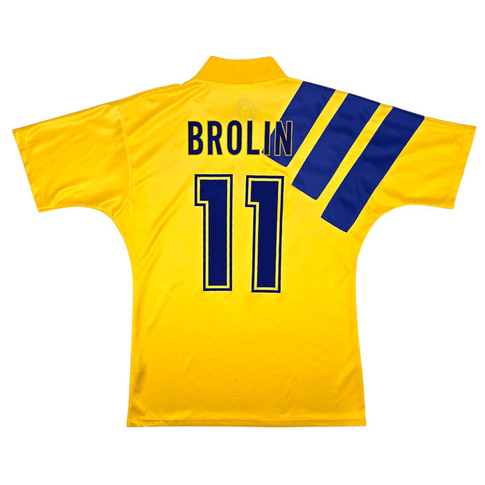 1992/94 Sweden Home Football Shirt (M) Adidas 11 Brolin - Football Finery - FF303264