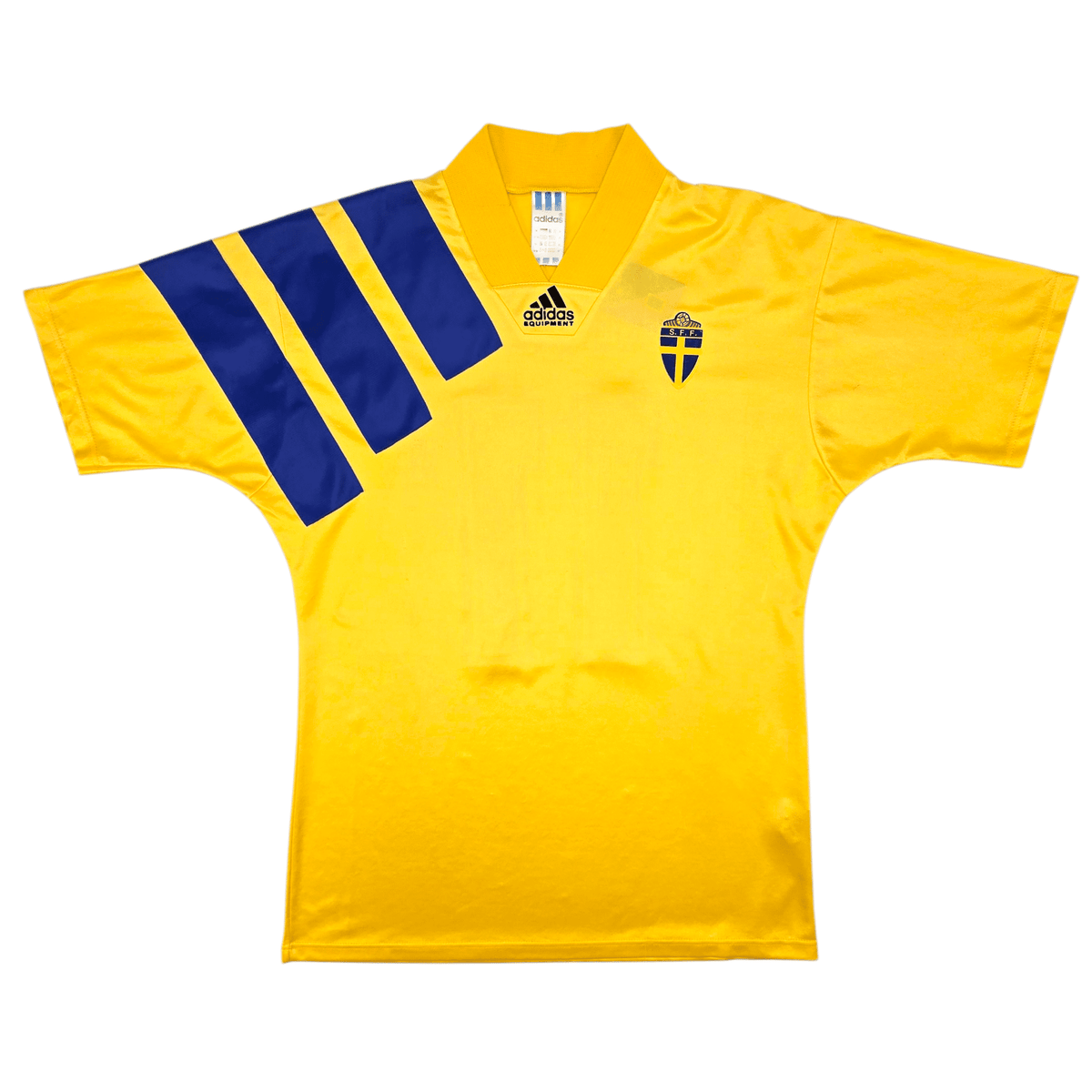 1992/94 Sweden Home Football Shirt (M) Adidas 11 Brolin - Football Finery - FF303264