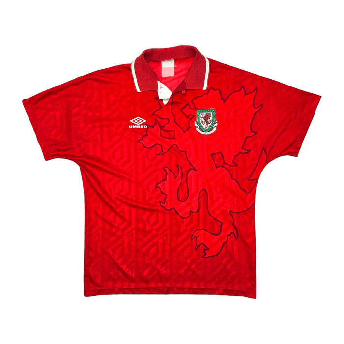 1992/94 Wales Home Football Shirt (M) Umbro - Football Finery - FF203763
