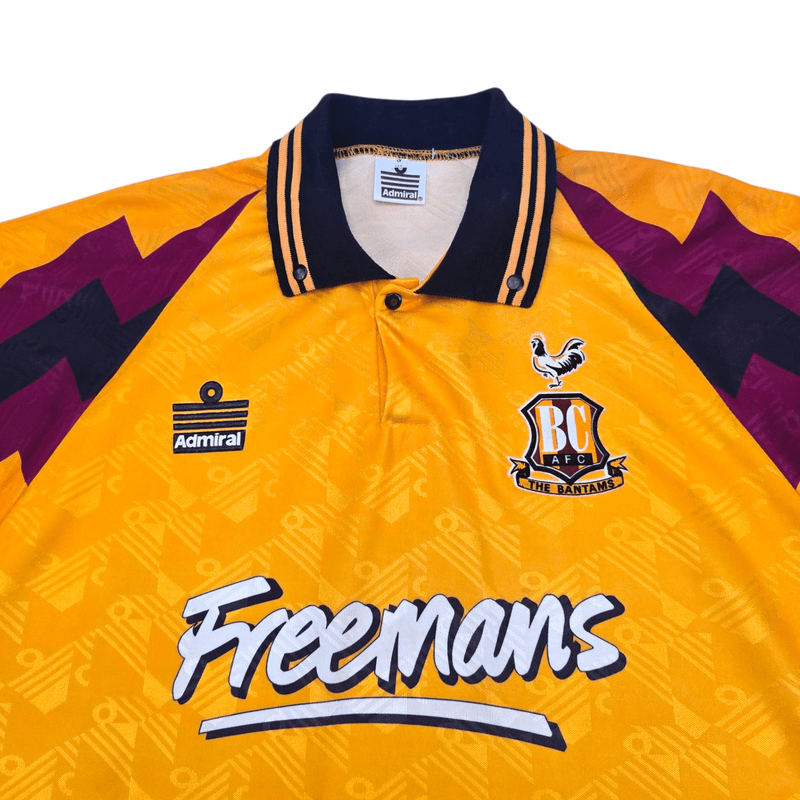 1993/94 Bradford City Home Football Shirt (S) Admiral - Football Finery - FF301324