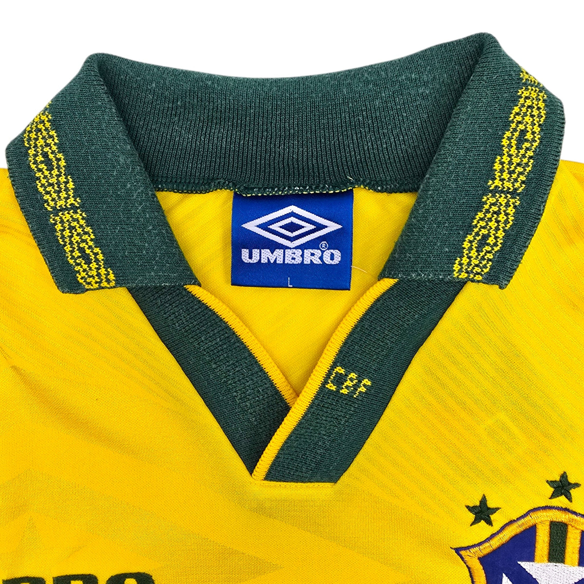 1993/94 Brazil Home Football Shirt (L) Umbro - Football Finery - FF306339