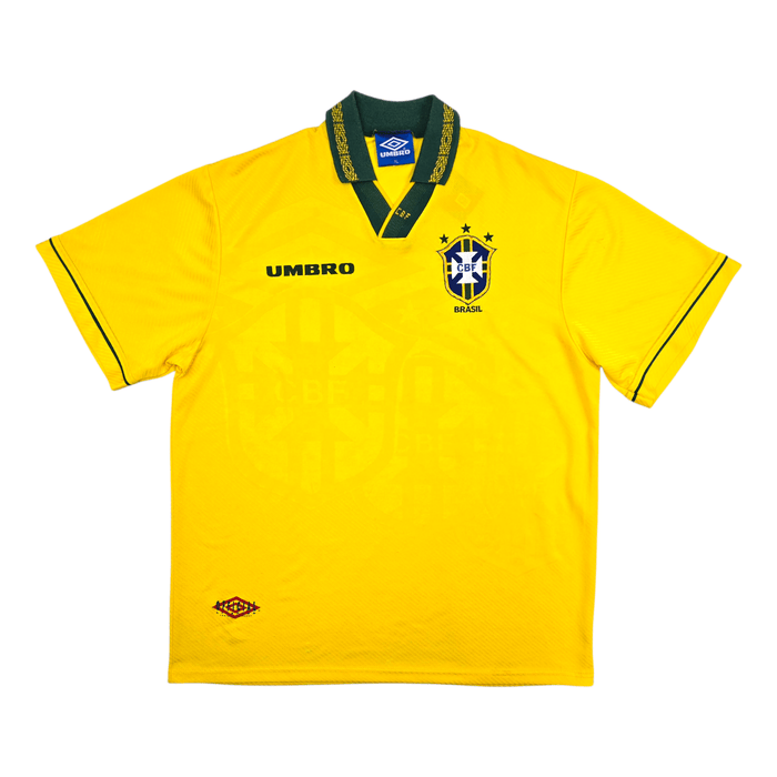 1993/94 Brazil Home Football Shirt (XL) Umbro - Football Finery - FF305245