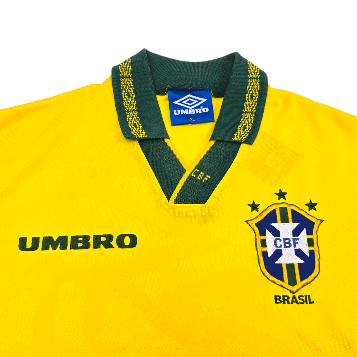 1993/94 Brazil Home Football Shirt (XL) Umbro - Football Finery - FF305245