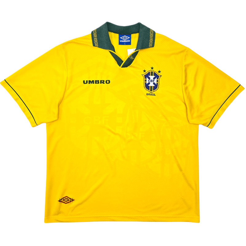 1993/94 Brazil Home Football Shirt (XL) Umbro - Football Finery - FF305246