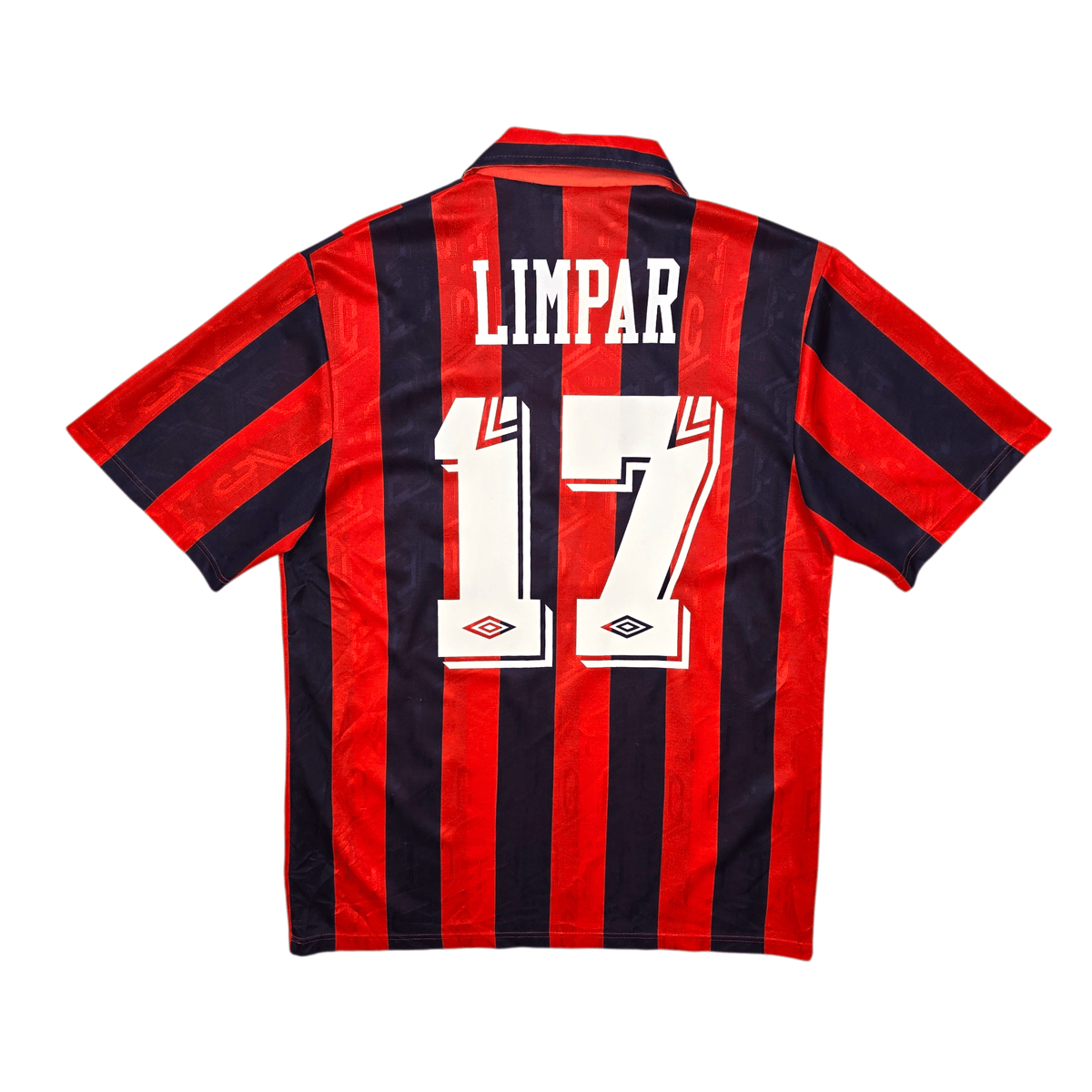 1993/94 Everton Away Football Shirt (M) Umbro 17 Limpar - Football Finery - FF303051