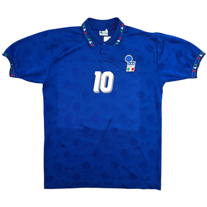 1993/94 Italy Home Football Shirt (L) Diadora #10 R. Baggio - Football Finery - FF306938