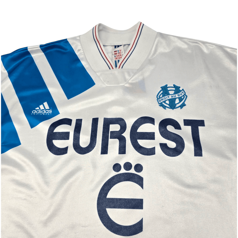 1993/94 Olympique Marseille Home Football Shirt (S) Adidas - Football Finery - FF300457