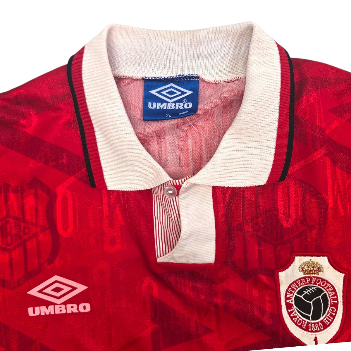 1993/94 Royal Antwerp Home Football Shirt (XL) Umbro 3 - Football Finery - FF306019