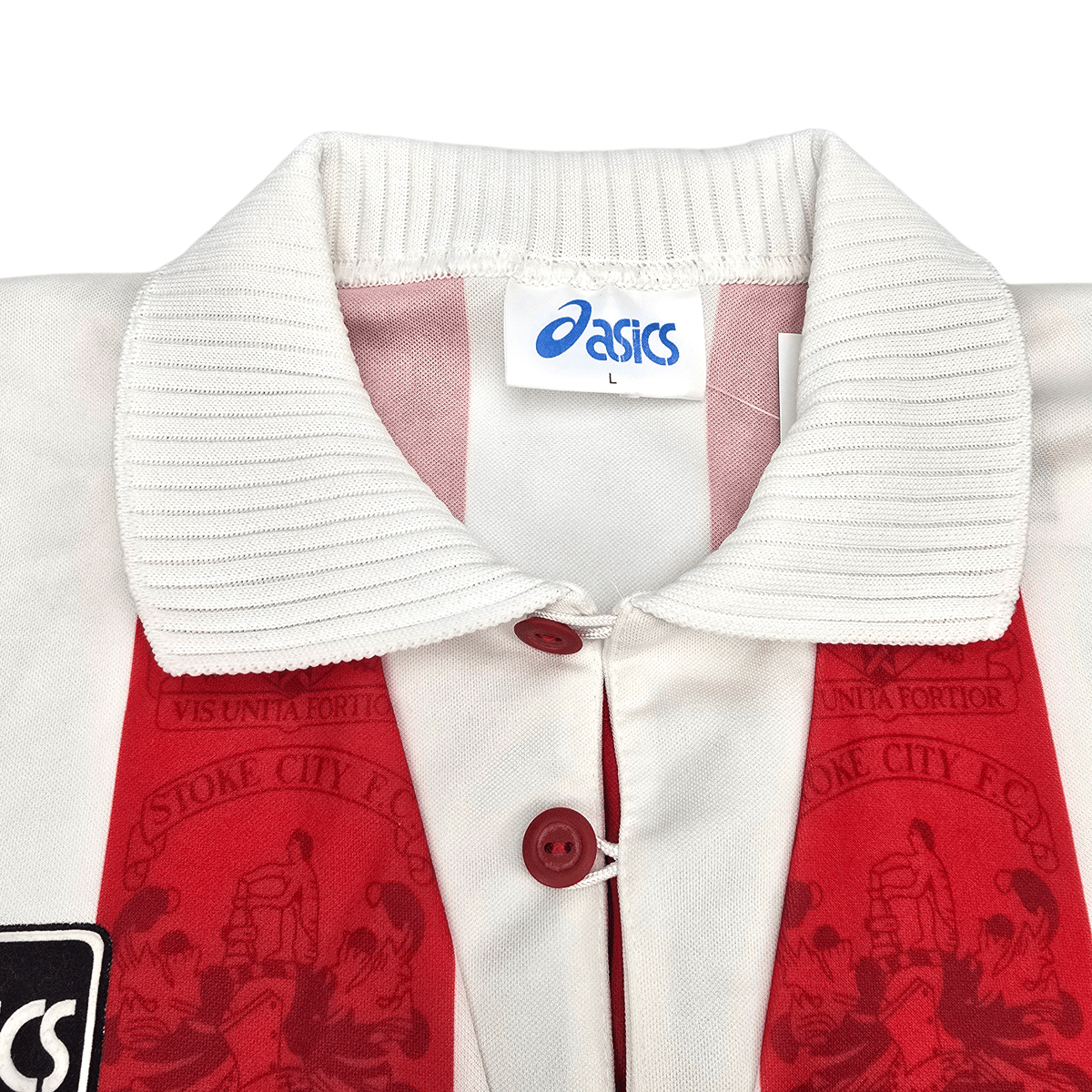 1993/94 Stoke City Home Football Shirt (L) Asics - Football Finery - FF303399