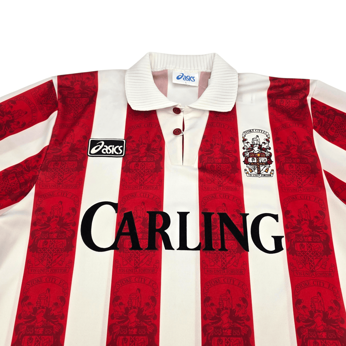 1993/94 Stoke City Home Football Shirt (L) Asics - Football Finery - FF303399