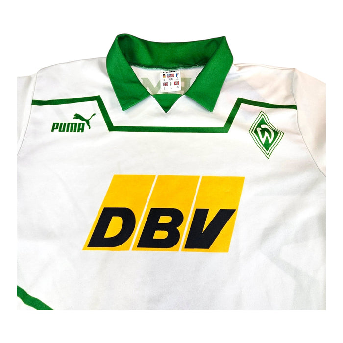 1993/94 Werder Bremen Home Football Shirt (S) Puma - Football Finery - FF203291
