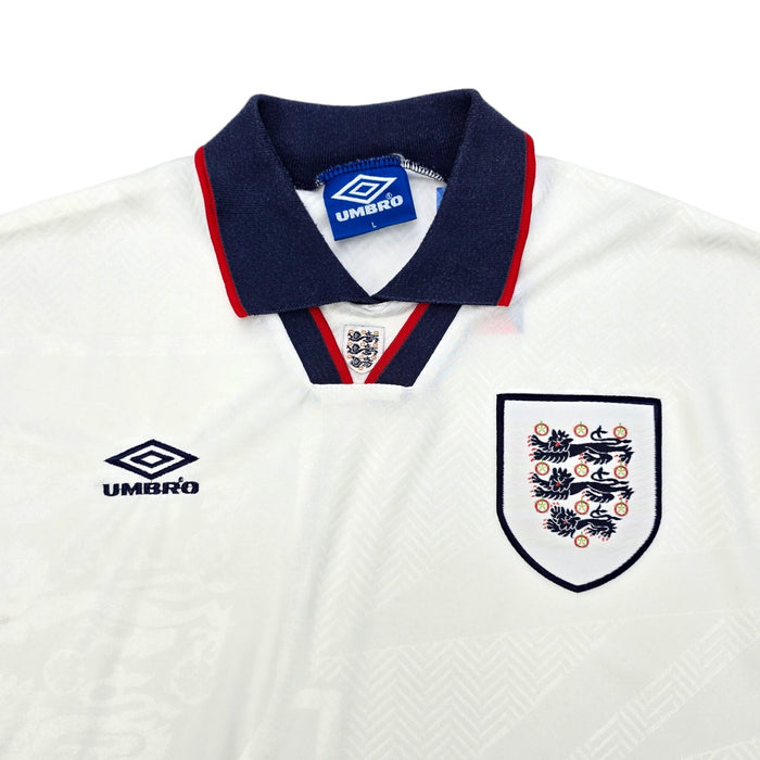 1993/95 England Home Football Shirt (L) Umbro - Football Finery - FF203833