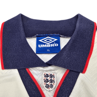 1993/95 England Home Football Shirt (XL) Umbro - Football Finery - FF302321