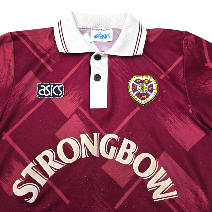 1993/95 Hearts Home Football Shirt (S) Asics #6 - Football Finery - FF306745