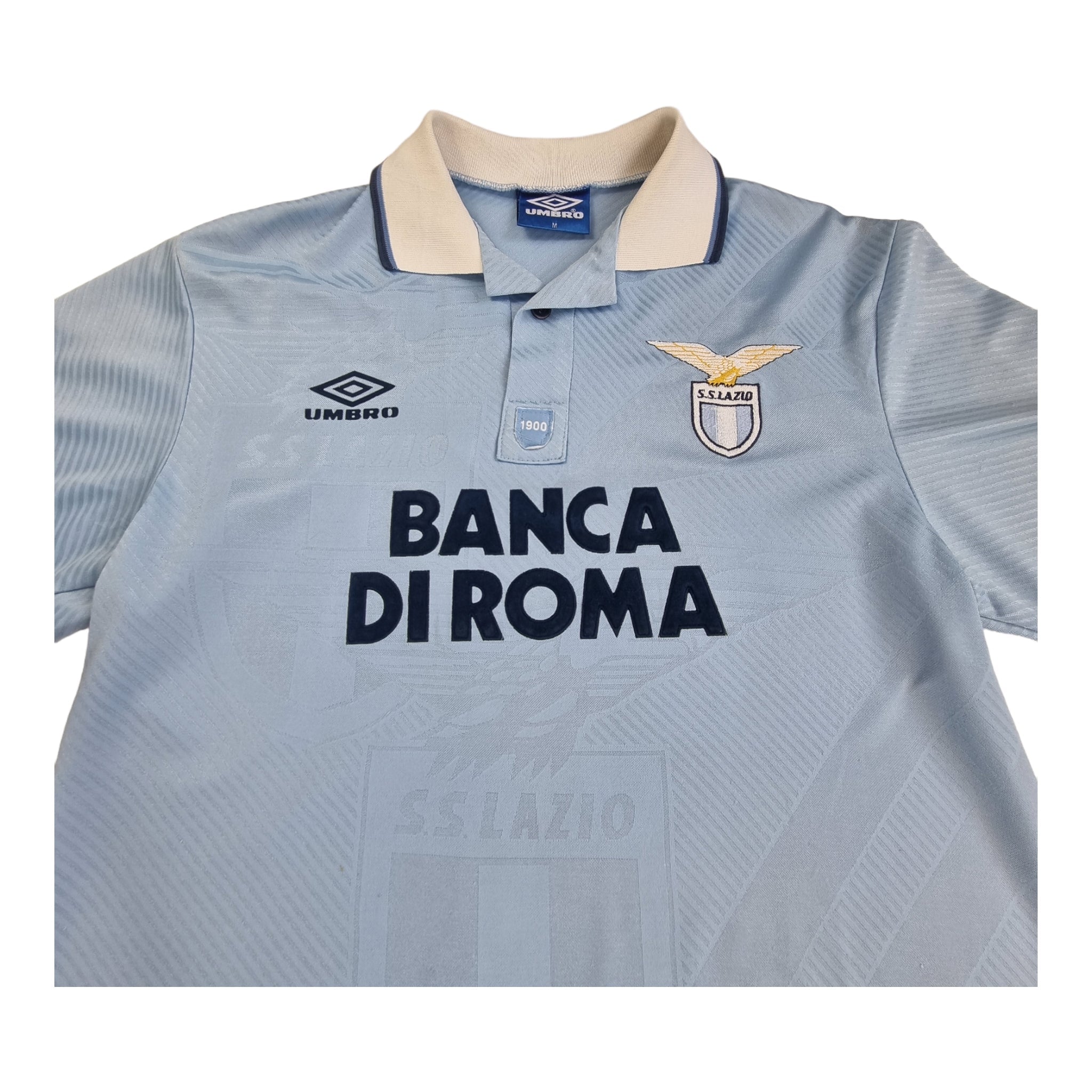 1993 95 Lazio Home Football Shirt M Umbro 10 Gascoigne Football Finery