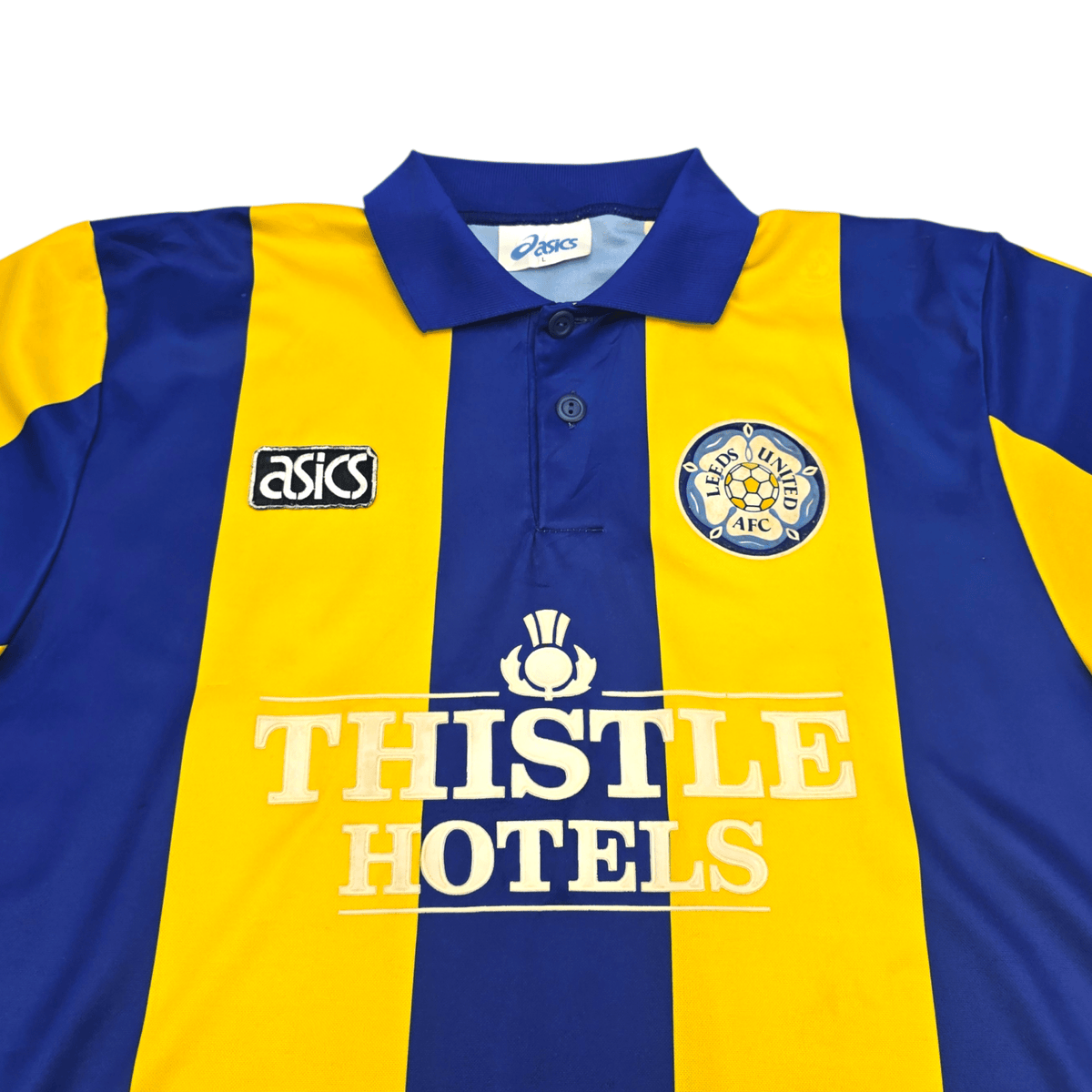 1993/95 Leeds United Away Football Shirt (L) Asics - Football Finery - FF302715