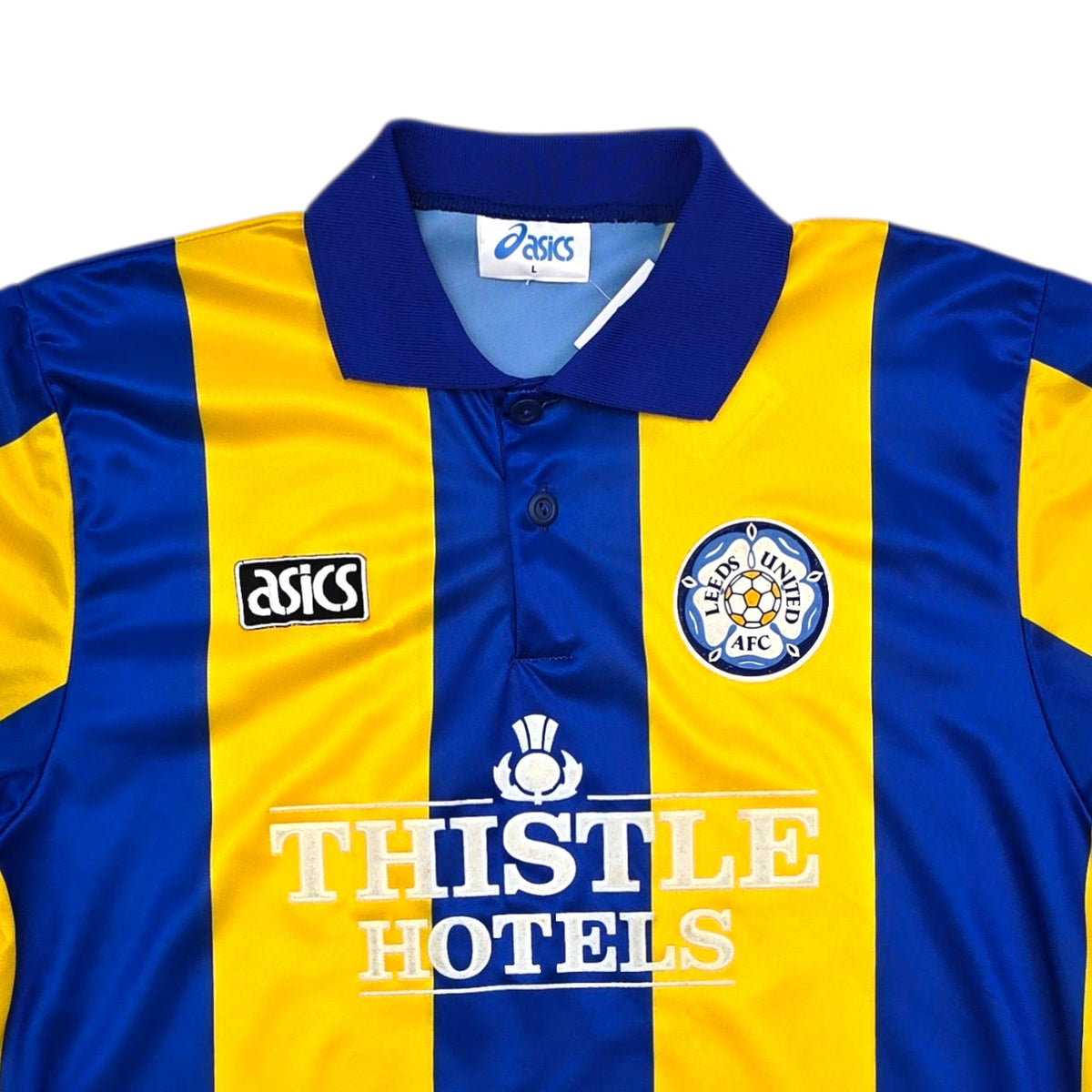 1993/95 Leeds United Away Football Shirt (L) Asics - Football Finery - FF305460