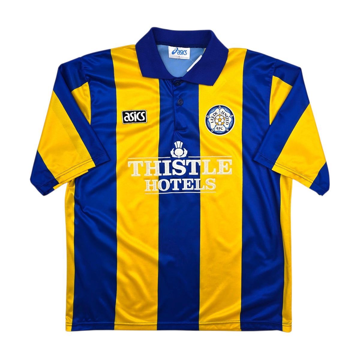 1993/95 Leeds United Away Football Shirt (L) Asics - Football Finery - FF305460