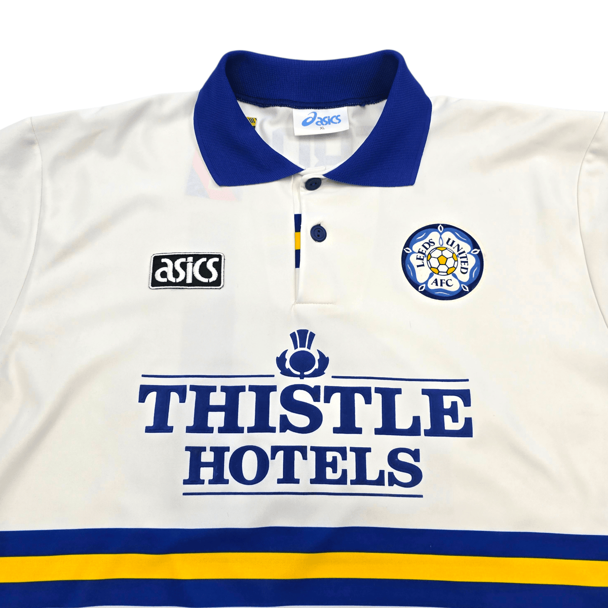 1993/95 Leeds United Home Football Shirt (XL) Asics 21 Yeboah - Football Finery - FF303344