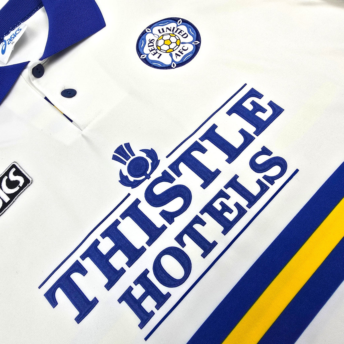 1993/95 Leeds United Home Football Shirt (XL) Asics - Football Finery - FF304674