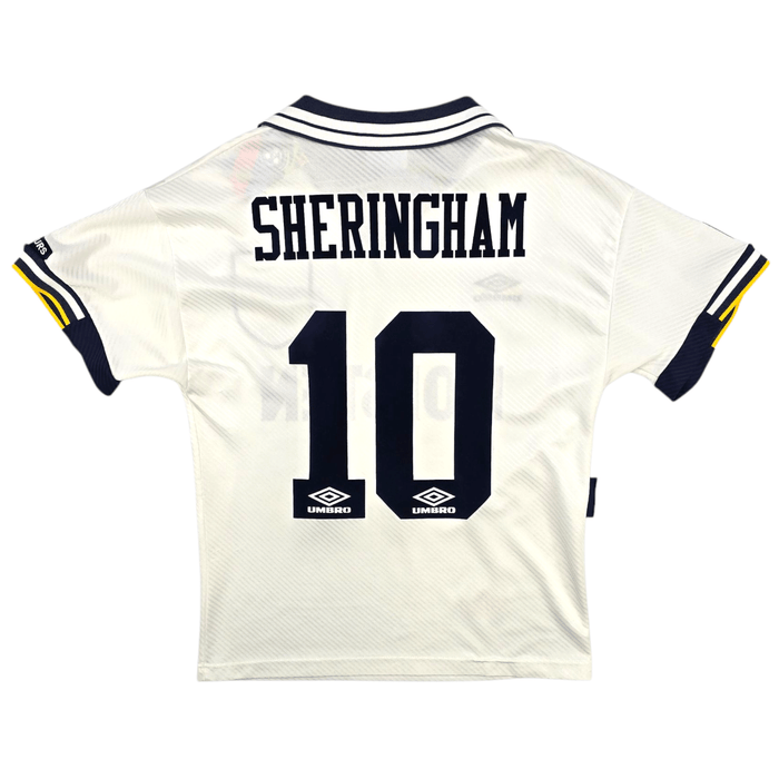 1993/95 Tottenham Hotspur Home Football Shirt (S) Umbro #10 Sheringham - Football Finery - FF301375