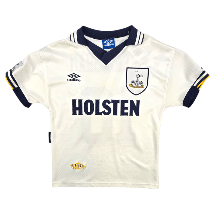 1993/95 Tottenham Hotspur Home Football Shirt (S) Umbro #10 Sheringham - Football Finery - FF301375