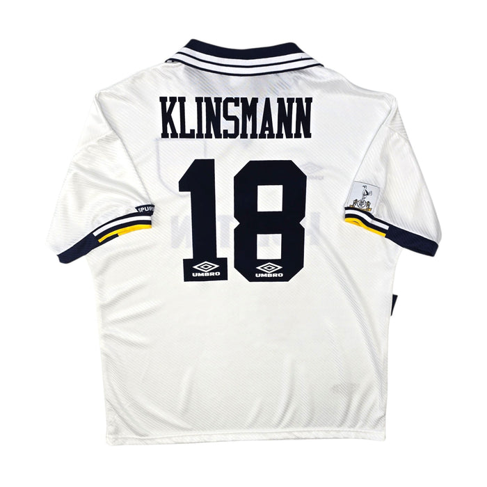 1993/95 Tottenham Hotspur Home Football Shirt (XL) Umbro 18 Klinsmann - Football Finery - FF306814