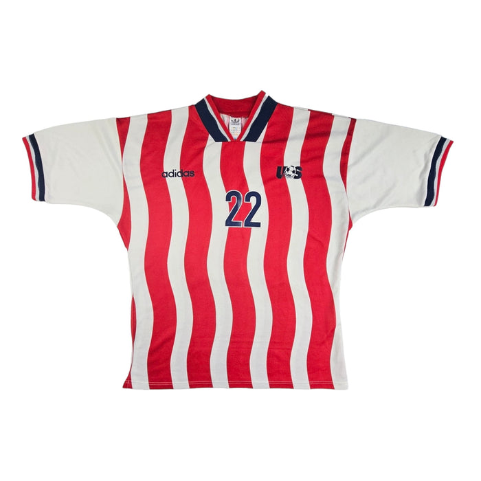 1994 USA Home Football Shirt (XL) Adidas # 22 Lalas - Football Finery - FF202733