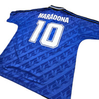 1994/95 Argentina Away Football Shirt (M) Adidas #10 Maradona (Re - badged Template) - Football Finery - FF203420