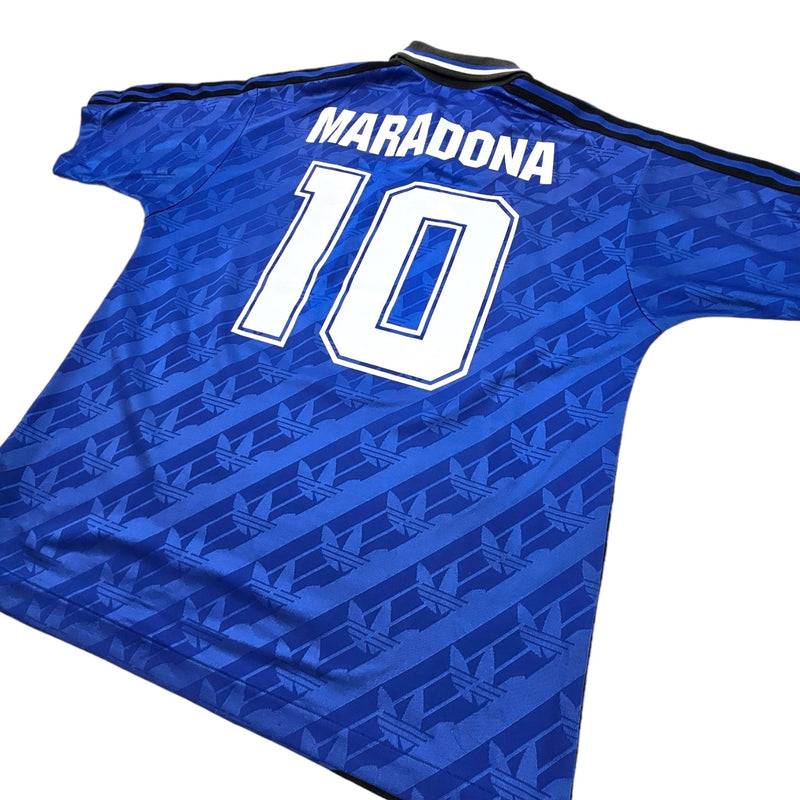 1994/95 Argentina Away Football Shirt (M) Adidas #10 Maradona (Re - badged Template) - Football Finery - FF203420