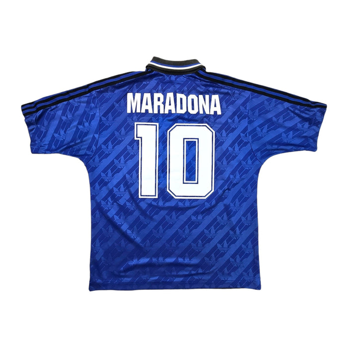 1994/95 Argentina Away Football Shirt (M) Adidas #10 Maradona (Re - badged Template) - Football Finery - FF203420