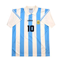 1994/95 Argentina Home Football Shirt (L) Adidas 10 Maradona - Football Finery - FF305768